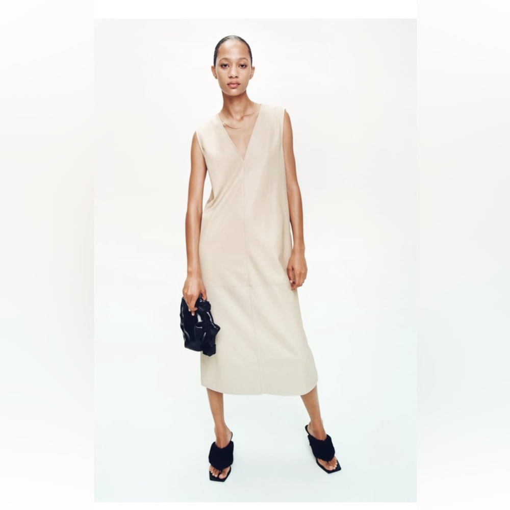 Zara Faux Leather Tunic